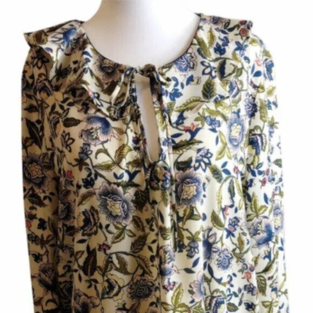 W5 Floral Ruffle Blouse Large - Picture 8 of 9
